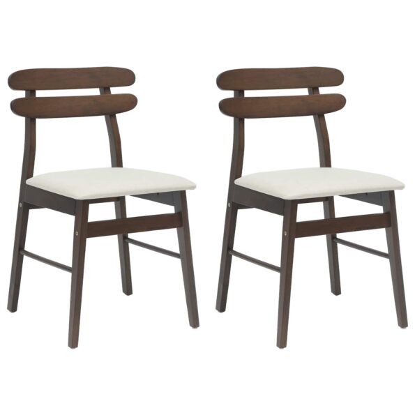 vidaXL Jedálenská stolička 2 pcs Svetlohnedá a svetlá – Obrázok 2