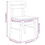 vidaXL Jedálenská stolička 2 pcs Biela a prírodná – Obrázok 11