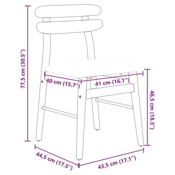 vidaXL Jedálenská stolička 2 pcs Prírodná a svetlá – Obrázok 11