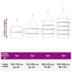 vidaXL vhodné pre plochý držiak na plachtu 3 pcs Strieborná 130-210 cm – Obrázok 12