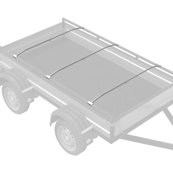 vidaXL vhodné pre plochý držiak na plachtu 3 pcs Strieborná 130-210 cm – Obrázok 3