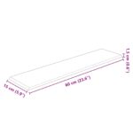 vidaXL Nástenný čelník 12 pcs Čierna 60 x 15 cm látka – Obrázok 6