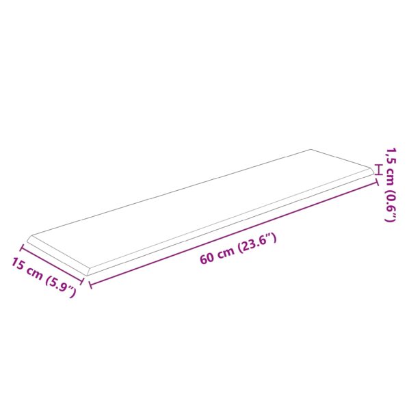 vidaXL Nástenný čelník 12 pcs Čierna 60 x 15 cm látka – Obrázok 6