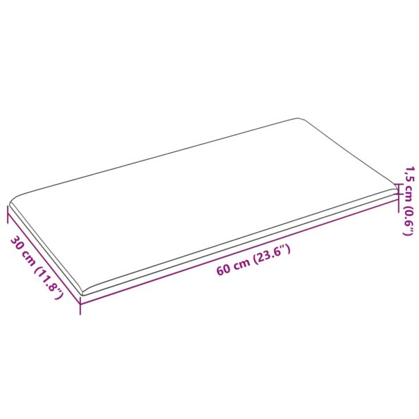 vidaXL Nástenný čelník 12 pcs Čierna 60 x 30 cm látka – Obrázok 6