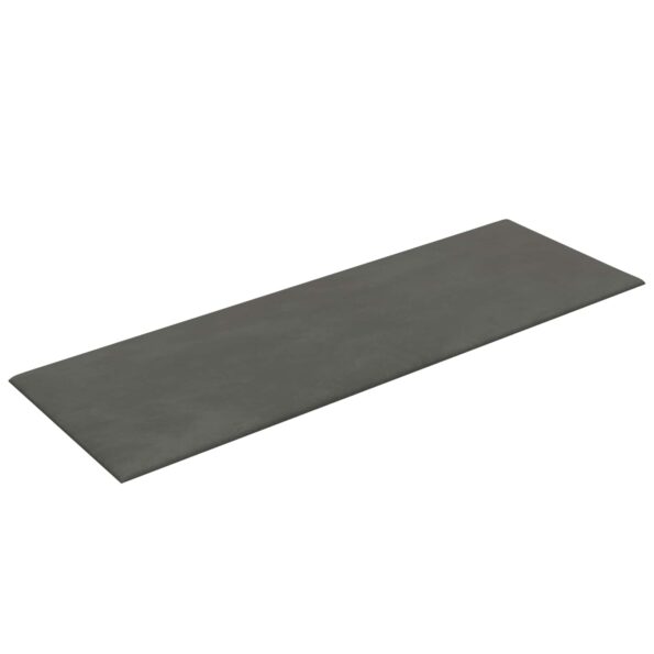 vidaXL Nástenný čelník 12 pcs Tmavo šedá 90 x 30 cm Zamat – Obrázok 3