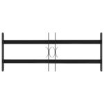 vidaXL Mriežka okna Čierna 76 x 30 cm – Obrázok 2