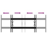 vidaXL Mriežka okna Čierna 76 x 30 cm – Obrázok 5