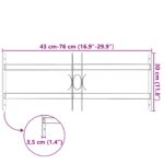 vidaXL Mriežka okna Čierna 76 x 30 cm – Obrázok 7