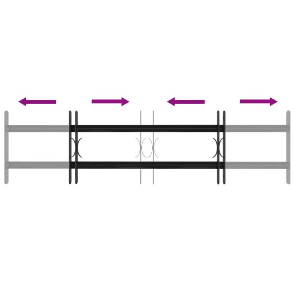 vidaXL Mriežka okna 115 x 30 cm Oceľ s práškovou povrchovou úpravou – Obrázok 5