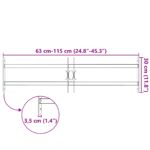 vidaXL Mriežka okna 115 x 30 cm Oceľ s práškovou povrchovou úpravou – Obrázok 7