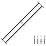 vidaXL Mriežka okna Čierna 176 x 30 cm