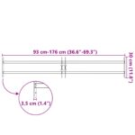 vidaXL Mriežka okna Čierna 176 x 30 cm – Obrázok 7