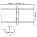 vidaXL Mriežka okna 75.5 x 45 cm Oceľ s práškovou povrchovou úpravou – Obrázok 7