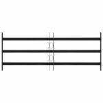 vidaXL Mriežka okna Čierna 116 x 45 cm – Obrázok 2