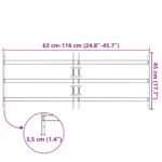 vidaXL Mriežka okna Čierna 116 x 45 cm – Obrázok 7