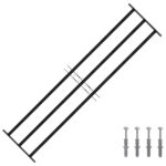 vidaXL Mriežka okna Čierna 174 x 45 cm