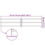 vidaXL Mriežka okna Čierna 174 x 45 cm – Obrázok 7
