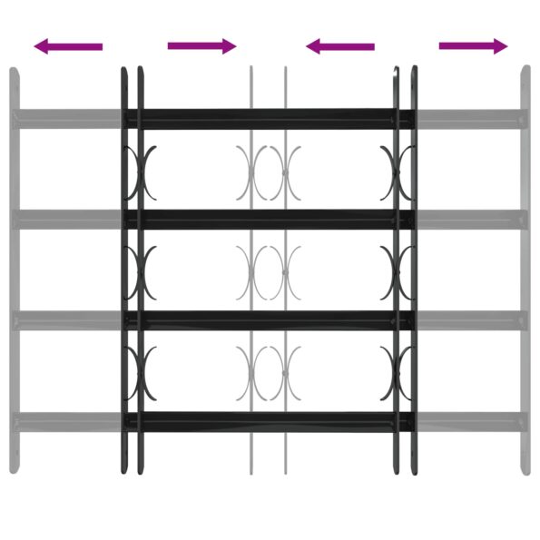 vidaXL Mriežka okna Čierna 75,5 x 60 cm – Obrázok 5