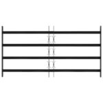 vidaXL Mriežka okna Čierna 115 x 60 cm – Obrázok 2