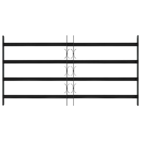 vidaXL Mriežka okna Čierna 115 x 60 cm – Obrázok 2