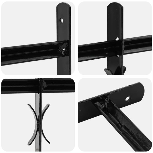 vidaXL Mriežka okna Čierna 115 x 60 cm – Obrázok 4