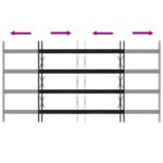 vidaXL Mriežka okna Čierna 115 x 60 cm – Obrázok 5