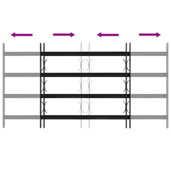 vidaXL Mriežka okna Čierna 115 x 60 cm – Obrázok 5