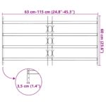 vidaXL Mriežka okna Čierna 115 x 60 cm – Obrázok 7