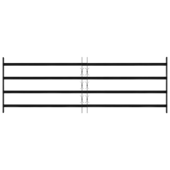 vidaXL Mriežka okna Čierna 175 x 60 cm – Obrázok 2