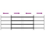 vidaXL Mriežka okna Čierna 175 x 60 cm – Obrázok 5