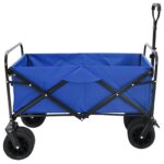 vidaXL Skladací ručný vozík Modrá 89 x 63 x 96 cm – Obrázok 3