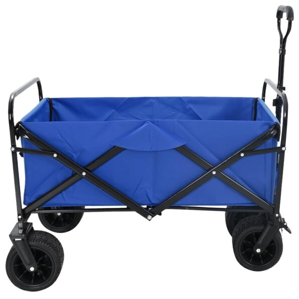 vidaXL Skladací ručný vozík Modrá 89 x 63 x 96 cm – Obrázok 3