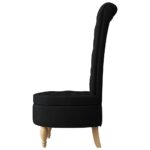 vidaXL Slipper kreslo Čierna 56,5 x 70 x 110 cm látka – Obrázok 5