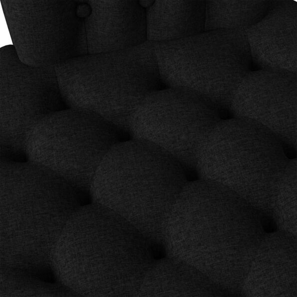 vidaXL Slipper kreslo Čierna 56,5 x 70 x 110 cm látka – Obrázok 8