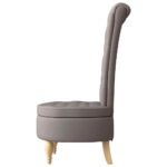 vidaXL Slipper kreslo Sivohnedá 56,5 x 70 x 110 cm látka – Obrázok 5