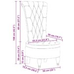 vidaXL Slipper kreslo Modrá 56,5 x 70 x 110 cm látka – Obrázok 11