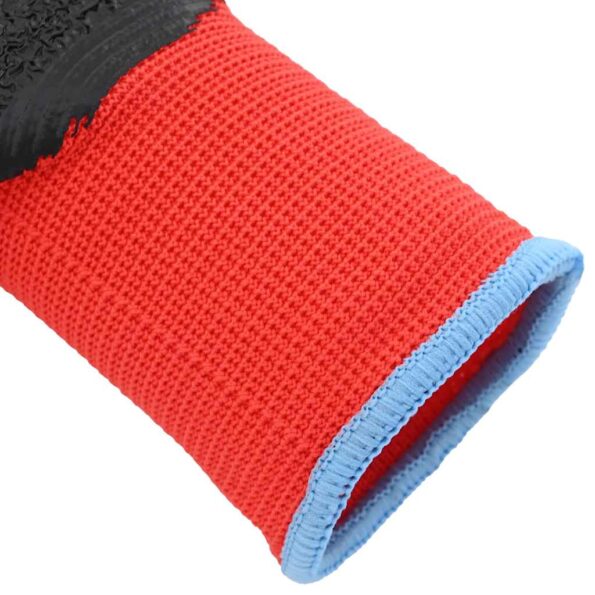 vidaXL Pracovné rukavice 12 pcs Červená a čierna 9 / l – Obrázok 7