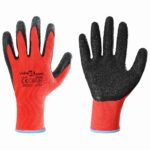 vidaXL Pracovné rukavice 24 pcs Červená a čierna 9 / l – Obrázok 2