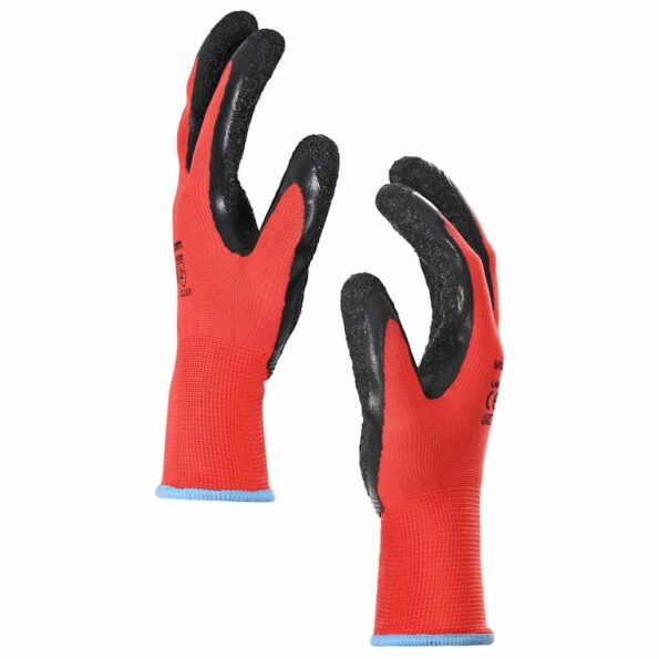 vidaXL Pracovné rukavice 24 pcs Červená a čierna 9 / l – Obrázok 5