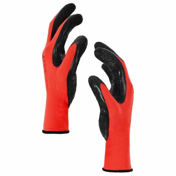 vidaXL Pracovné rukavice 24 pcs Červená a čierna 10 / xl – Obrázok 5