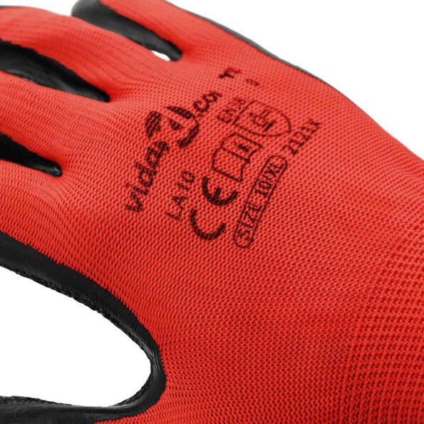 vidaXL Pracovné rukavice 24 pcs Červená a čierna 10 / xl – Obrázok 9