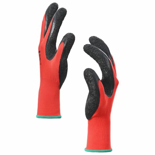 vidaXL Pracovné rukavice 12 pcs Červená a čierna 11 / XXL – Obrázok 5