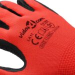 vidaXL Pracovné rukavice 12 pcs Červená a čierna 11 / XXL – Obrázok 9