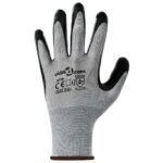 vidaXL Pracovné rukavice 12 pcs Šedá a čierna 8 / m Polyester – Obrázok 6