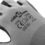 vidaXL Pracovné rukavice 12 pcs Šedá a čierna 9 / l Polyester – Obrázok 8
