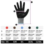 vidaXL Pracovné rukavice 12 pcs Šedá a čierna 9 / l Polyester – Obrázok 9