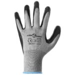 vidaXL Pracovné rukavice 24 pcs Šedá a čierna 9 / l Polyester – Obrázok 5