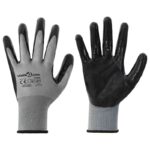 vidaXL Pracovné rukavice 24 pcs Šedá a čierna 10 / xl Polyester – Obrázok 2