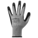 vidaXL Pracovné rukavice 24 pcs Šedá a čierna 10 / xl Polyester – Obrázok 5