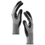 vidaXL Pracovné rukavice 12 pcs Šedá a čierna 11 / XXL Polyester – Obrázok 4